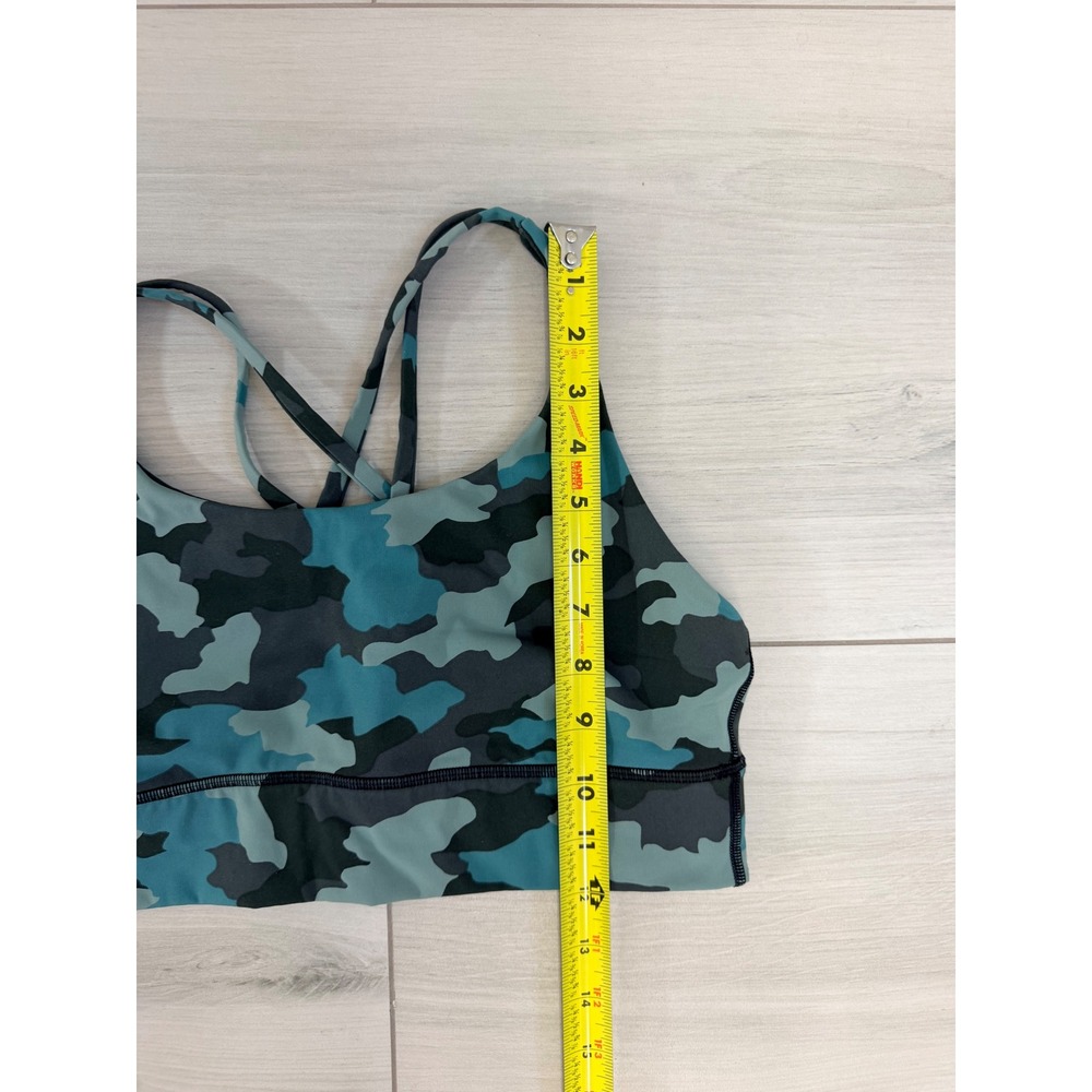 Lululemon Set Camo Sports Bra Leggings Blue Green Activewear Sporty Yoga Gym - Picture 10 of 11